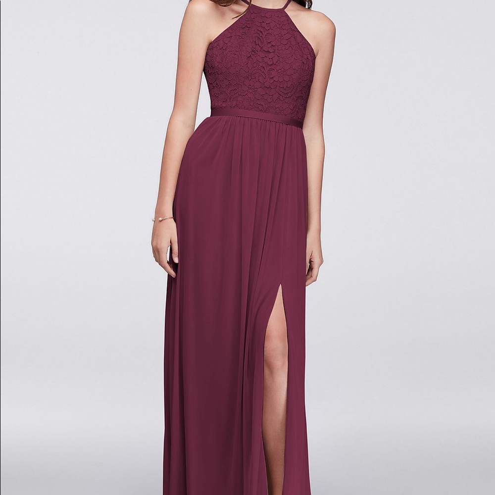Beautiful David’s bridal Wine dress 16